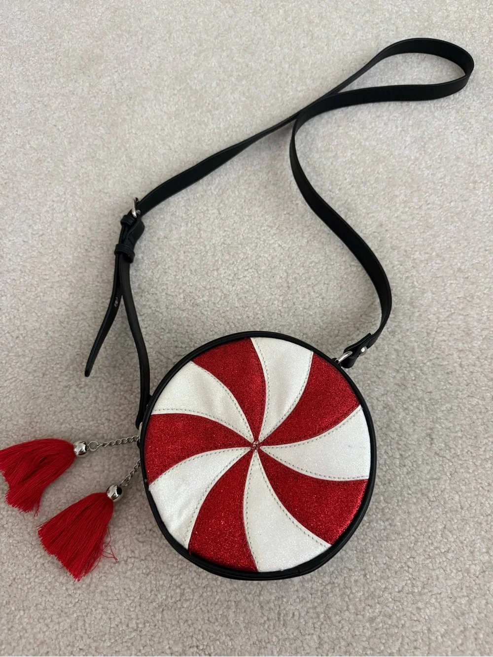 Madlove Peppermint Crossbody Bag Christmas Holiday
